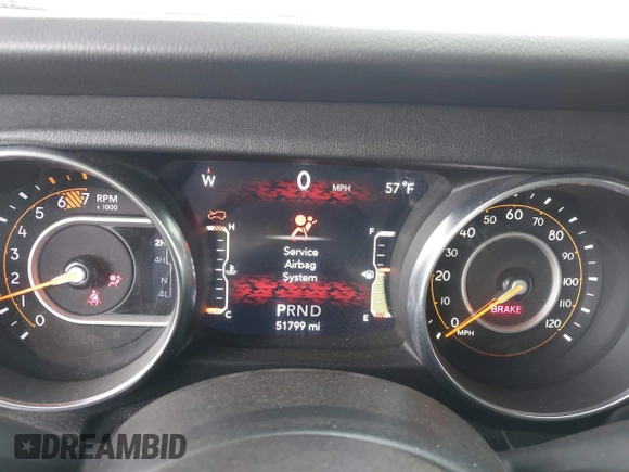2020 Jeep Wrangler Unlimited Sahara с VIN 1C4HJXEN8LW203975, выставлен на аукционе IAAI как лот 42109259 с пробегом 51 799 миль миль и . История ставок и продаж доступна на DreamBid. Изображение 7.