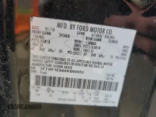 2010 Ford F-150 XL with VIN 1FTMF1E84AKB60053, listed as a Copart auction lot 82115704 with Not Provided miles and Salvage Title. Bid and sale history available at DreamBid. Image 12.