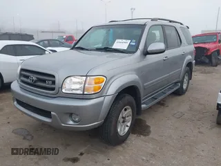 2003 Toyota Sequoia SR5 with VIN 5TDZT34A03S200882, listed as a IAAI auction lot 41664909 with 221,882 mi miles. Bid and sale history available at carsss.com. Image 2.
