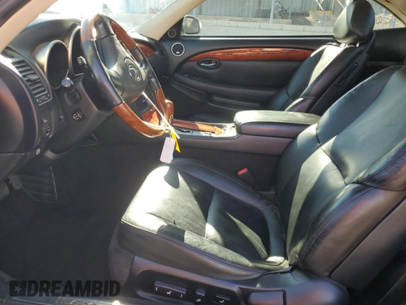 2003 Lexus SC 430 with VIN JTHFN48Y530046536, listed as a Copart auction lot 62746945 with 90,199 mi miles and Salvage title. Bid and sale history available at DreamBid. Image 7.