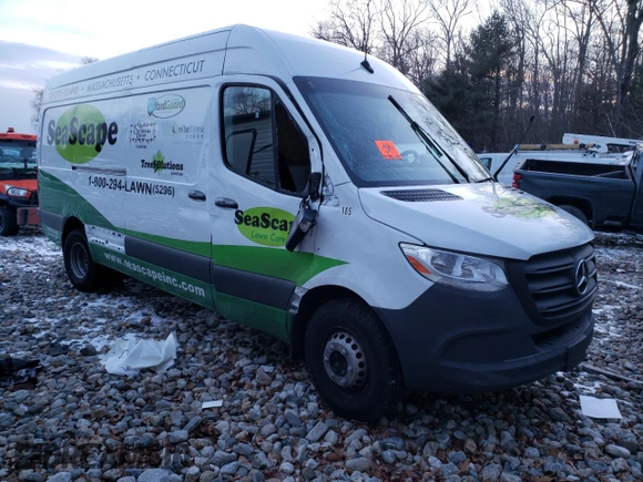 2023 Mercedes-Benz Sprinter with VIN W1Y5NCHY9PT141723, listed as a Copart auction lot 54197785 with 9,893 mi miles and Salvage Title. Bid and sale history available at DreamBid. Image 4.