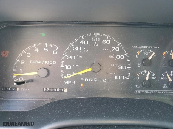1998 Chevrolet Tahoe with VIN 1GNEK13R8WJ372101, listed as a Copart auction lot 42957075 with 174,853 mi miles and Salvage Title. Bid and sale history available at carsss.com. Image 9.
