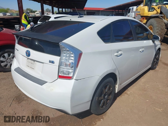 2011 Toyota Prius I with VIN JTDKN3DU6B0266604, listed as a IAAI auction lot 41981587 with 184,346 mi miles. Bid and sale history available at carsss.com. Image 4.