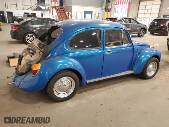 1974 Volkswagen Beetle with VIN 1342607792, listed as a Copart auction lot 84407684 with 26,610 mi miles and Salvage Title. Bid and sale history available at DreamBid. Image 3.