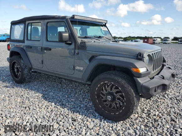 2019 Jeep Wrangler Unlimited Sport with VIN 1C4HJXDG6KW690966, listed as a Copart auction lot 62450355 with 55,576 mi miles and Salvage title. Bid and sale history available at DreamBid. Image 4.