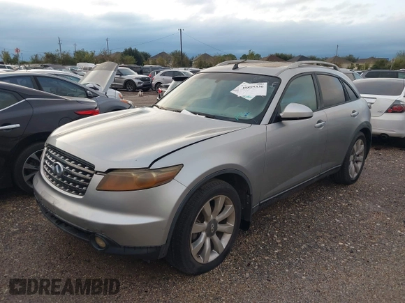 2005 Infiniti FX z VIN JNRAS08W25X207463, wystawiony jako IAAI lot #40895336 z przebiegiem Nie podano mil oraz . Historia ofert i sprzedaży dostępna na DreamBid. Obrazek 2.