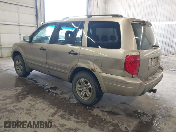 2005 Honda Pilot EX-L with VIN 2HKYF18535H541870, listed as a IAAI auction lot 41354455 with 0 mi miles. Bid and sale history available at carsss.com. Image 3.