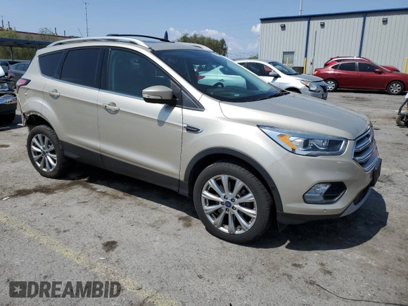2018 Ford Escape Titanium with VIN 1FMCU9J91JUB44813, listed as a Copart auction lot 59920265 with 63,008 mi miles and Salvage title. Bid and sale history available at DreamBid. Image 4.