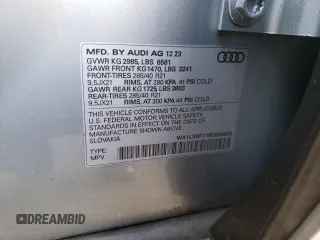 2024 Audi Q7 Premium Plus with VIN WA1LXBF71RD009928, listed as a Copart auction lot 77769904 with 12,012 mi miles and Salvage title. Bid and sale history available at DreamBid. Image 15.