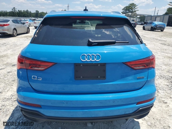2020 Audi Q3 S line Premium Plus with VIN WA1EECF36L1004153, listed as a Copart auction lot 60377034 with 100,207 mi miles and Salvage Title. Bid and sale history available at carsss.com. Image 6.