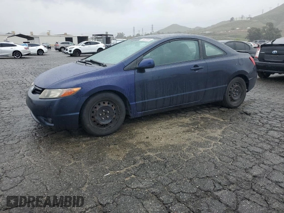 2007 Honda Civic Cpe LX with VIN 2HGFG12697H542198, listed as a Copart auction lot 49323055 with 203,036 mi miles and Salvage Title. Bid and sale history available at carsss.com. Image 1.