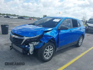 2024 Chevrolet Equinox LS with VIN 3GNAXHEG5RL296032, listed as a IAAI auction lot 42055362 with 22,988 mi miles and . Bid and sale history available at DreamBid. Image 18.