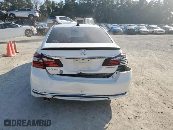 2017 Honda Accord Sport with VIN 1HGCR2F58HA066854, listed as a Copart auction lot 43405125 with 142,548 mi miles and Salvage Title. Bid and sale history available at carsss.com. Image 6.