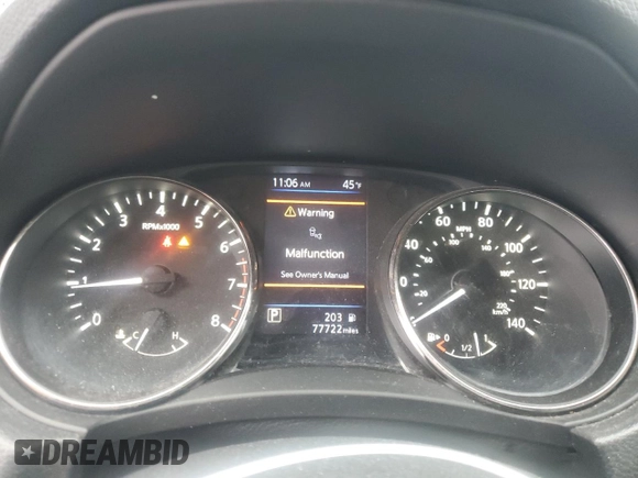 2018 Nissan Rogue SV with VIN KNMAT2MV2JP525194, listed as a Copart auction lot 52134855 with 77,722 mi miles and Salvage Title. Bid and sale history available at carsss.com. Image 9.