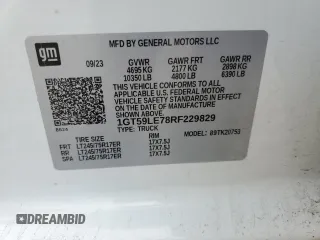 2024 GMC Sierra 2500HD Pro с VIN 1GT59LE78RF229829, выставлен на аукционе Copart как лот 61135885 с пробегом 43 985 миль миль и Списание • Salvage title. История ставок и продаж доступна на DreamBid. Изображение 12.