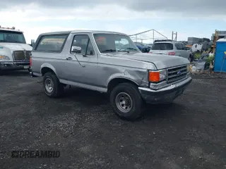 1987 Ford Bronco Custom with VIN 1FMEU15H4HLA38822, listed as a IAAI auction lot 41980537 with 81,328 mi miles. Bid and sale history available at carsss.com. Image 1.