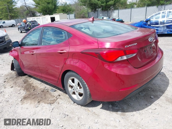 2015 Hyundai Elantra SE with VIN 5NPDH4AE9FH644779, listed as a IAAI auction lot 42048495 with 180,291 mi miles and . Bid and sale history available at DreamBid. Image 3.