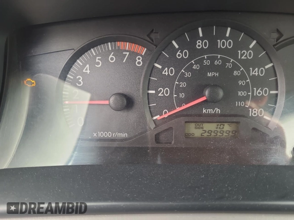 2005 Toyota Corolla CE with VIN 2T1BR32E55C909065, listed as a Copart auction lot 53958825 with 299,999 mi miles and Clean Title. Bid and sale history available at DreamBid. Image 8.