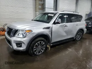 2018 Nissan Armada SL with VIN JN8AY2NC7J9551667, listed as a Copart auction lot 43334445 with 117,435 mi miles and Salvage Title. Bid and sale history available at carsss.com. Image 1.