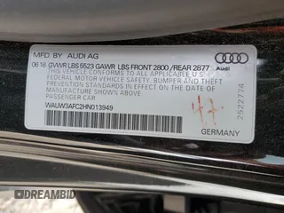 2017 Audi A7 Premium Plus with VIN WAUW3AFC2HN013949, listed as a Copart auction lot 42920754 with 0 mi miles. Bid and sale history available at carsss.com. Image 15.