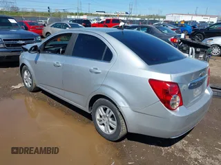 2013 Chevrolet Sonic LT with VIN 1G1JC5SHXD4185418, listed as a IAAI auction lot 41988445 with 177,696 mi miles. Bid and sale history available at carsss.com. Image 3.