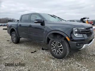 2024 Ford Ranger LARIAT with VIN 1FTER4JH9RLE10329, listed as a Copart auction lot 45464135 with 11,371 mi miles and Salvage Title. Bid and sale history available at carsss.com. Image 4.
