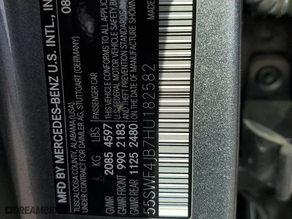 2017 Mercedes-Benz C-Class C 300 with VIN 55SWF4JB7HU182582, listed as a Copart auction lot 48505385 with 94,781 mi miles and Salvage Title. Bid and sale history available at carsss.com. Image 15.