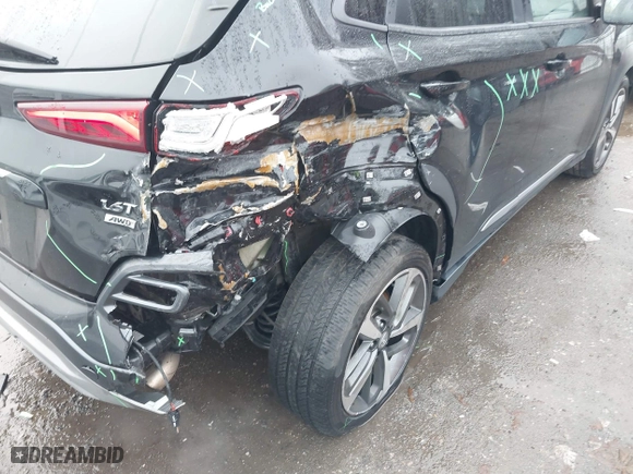 2021 Hyundai Kona Limited with VIN KM8K3CA54MU730192, listed as a IAAI auction lot 41102025 with 77,885 mi miles. Bid and sale history available at carsss.com. Image 6.