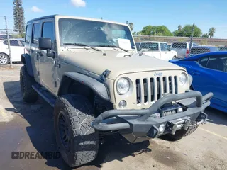 2017 Jeep Wrangler Unlimited Sahara with VIN 1C4BJWEG1HL746854, listed as a IAAI auction lot 41948127 with 97,730 mi miles. Bid and sale history available at carsss.com. Image 1.
