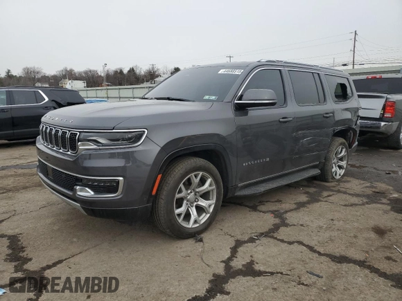 2022 Jeep Wagoneer Series II с VIN 1C4SJVBT9NS143115, выставлен на аукционе Copart как лот 44688515 с пробегом 33 001 миль миль и Списание • Salvage title. История ставок и продаж доступна на DreamBid. Изображение 1.