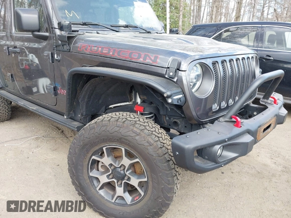 2018 Jeep Wrangler Unlimited Rubicon with VIN 1C4HJXFG8JW111195, listed as a IAAI auction lot 41916718 with 190,158 mi miles and . Bid and sale history available at DreamBid. Image 6.