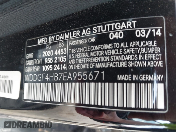 2014 Mercedes-Benz C 250 Sport z VIN WDDGF4HB7EA955671, wystawiony jako IAAI lot #42314853 z przebiegiem 137 155 mil mil oraz . Historia ofert i sprzedaży dostępna na DreamBid. Obrazek 9.