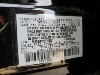 2025 Nissan Sentra SV z VIN 3N1AB8CV1SY224331, wystawiony jako Copart lot #52044775 z przebiegiem 1 454 mil mil oraz Czysty tytuł • Clean title. Historia ofert i sprzedaży dostępna na DreamBid. Obrazek 12.