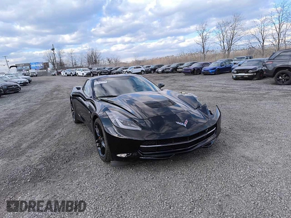 2019 Chevrolet Corvette 1LT with VIN 1G1YB2D75K5109066, listed as a Copart auction lot 55645235 with 14,715 mi miles and Salvage title. Bid and sale history available at DreamBid. Image 3.