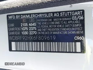 2006 Mercedes-Benz C 280 Luxury with VIN WDBRF92HX6F809619, listed as a IAAI auction lot 41393141 with 185,248 mi miles and . Bid and sale history available at DreamBid. Image 9.
