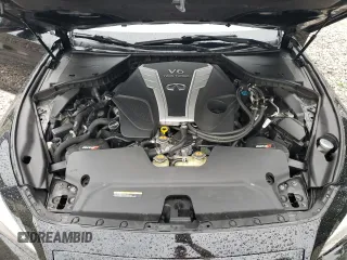 2016 Infiniti Q50 Red Sport 400 with VIN JN1FV7AR4GM450788, listed as a Copart auction lot 63069385 with 87,740 mi miles and Salvage title. Bid and sale history available at DreamBid. Image 11.