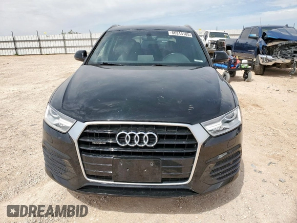 2018 Audi Q3 Premium with VIN WA1ECCFS7JR008837, listed as a Copart auction lot 56244185 with 90,846 mi miles and Salvage title. Bid and sale history available at DreamBid. Image 5.