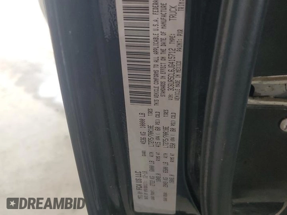 2018 Ram 2500 Tradesman with VIN 3C6UR5CL6JG415712, listed as a Copart auction lot 58923185 with 127,788 mi miles and Salvage title. Bid and sale history available at DreamBid. Image 12.