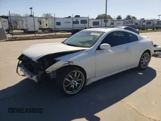 2007 Infiniti G35 Coupe with VIN JNKCV54E17M909917, listed as a Copart auction lot 48355565 with 65,185 mi miles and Salvage Title. Bid and sale history available at carsss.com. Image 1.