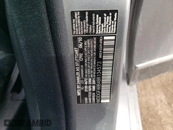 2011 Mercedes-Benz C-Class C 300 Sport with VIN WDDGF8BB4BR134573, listed as a Copart auction lot 53039115 with 122,895 mi miles and Salvage Title. Bid and sale history available at carsss.com. Image 12.