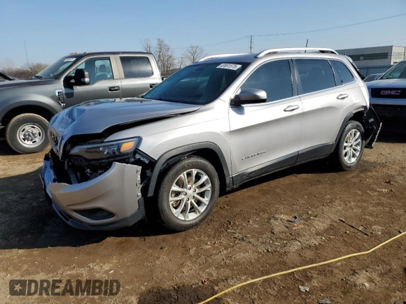2019 Jeep Cherokee Latitude with VIN 1C4PJLCB5KD267124, listed as a Copart auction lot 48891575 with 75,400 mi miles and Salvage Title. Bid and sale history available at carsss.com. Image 1.