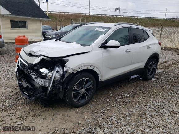 2023 Buick Encore GX Select with VIN KL4MMDS21PB020407, listed as a Copart auction lot 52148625 with 18,261 mi miles and Salvage Title. Bid and sale history available at carsss.com. Image 1.