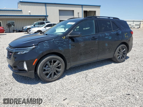 2023 Chevrolet Equinox RS with VIN 3GNAXMEG6PL141852, listed as a Copart auction lot 57646895 with 45,017 mi miles and Salvage title. Bid and sale history available at DreamBid. Image 1.