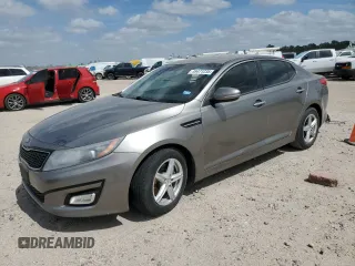 2015 Kia Optima LX with VIN 5XXGM4A77FG497139, listed as a Copart auction lot 49471235 with 163,492 mi miles and Salvage Title. Bid and sale history available at DreamBid. Image 1.
