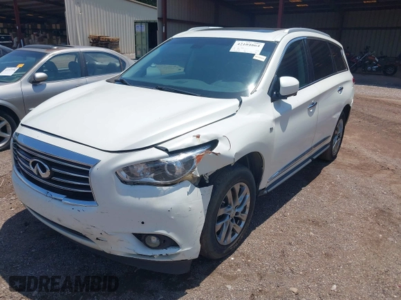 2015 Infiniti QX60 with VIN 5N1AL0MNXFC547099, listed as a IAAI auction lot 42104864 with 128,834 mi miles and . Bid and sale history available at DreamBid. Image 2.