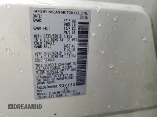 2017 Infiniti QX60 with VIN 5N1DL0MN4HC507133, listed as a Copart auction lot 48823865 with 184,428 mi miles and Salvage Title. Bid and sale history available at carsss.com. Image 14.