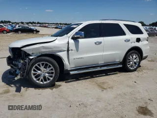 2015 Dodge Durango Citadel with VIN 1C4RDJEG1FC177414, listed as a Copart auction lot 58428115 with 77,659 mi miles and Salvage title. Bid and sale history available at DreamBid. Image 1.
