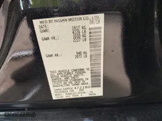 2018 Nissan Altima 2.5 SL with VIN 1N4AL3AP9JC472180, listed as a IAAI auction lot 41498291 with 67,852 mi miles. Bid and sale history available at carsss.com. Image 9.