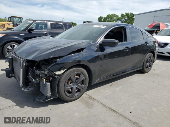 2018 Honda Civic LX with VIN 2HGFC2F54JH523052, listed as a Copart auction lot 52910375 with 147,550 mi miles and Salvage Title. Bid and sale history available at carsss.com. Image 1.