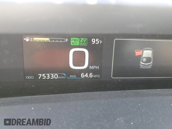 2020 Toyota Prius LE with VIN JTDKARFPXL3123838, listed as a Copart auction lot 50323415 with 75,330 mi miles and Clean Title. Bid and sale history available at DreamBid. Image 9.
